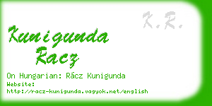 kunigunda racz business card