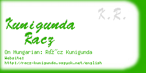 kunigunda racz business card